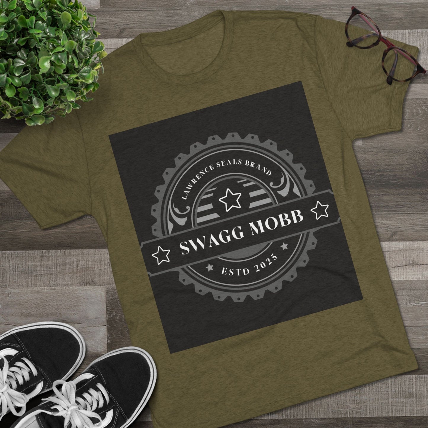 Swagg Mobb Logo Tee — Vintage Badge Graphic T-Shirt