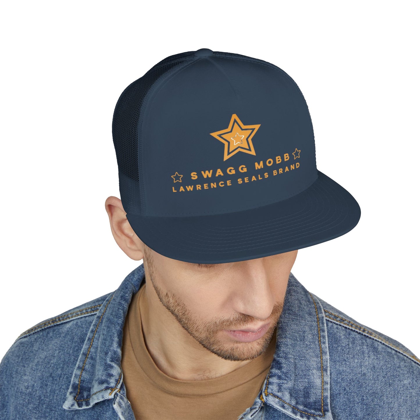 Swagg Mobb Trucker Cap – Lawrence Seals Brand Star Logo