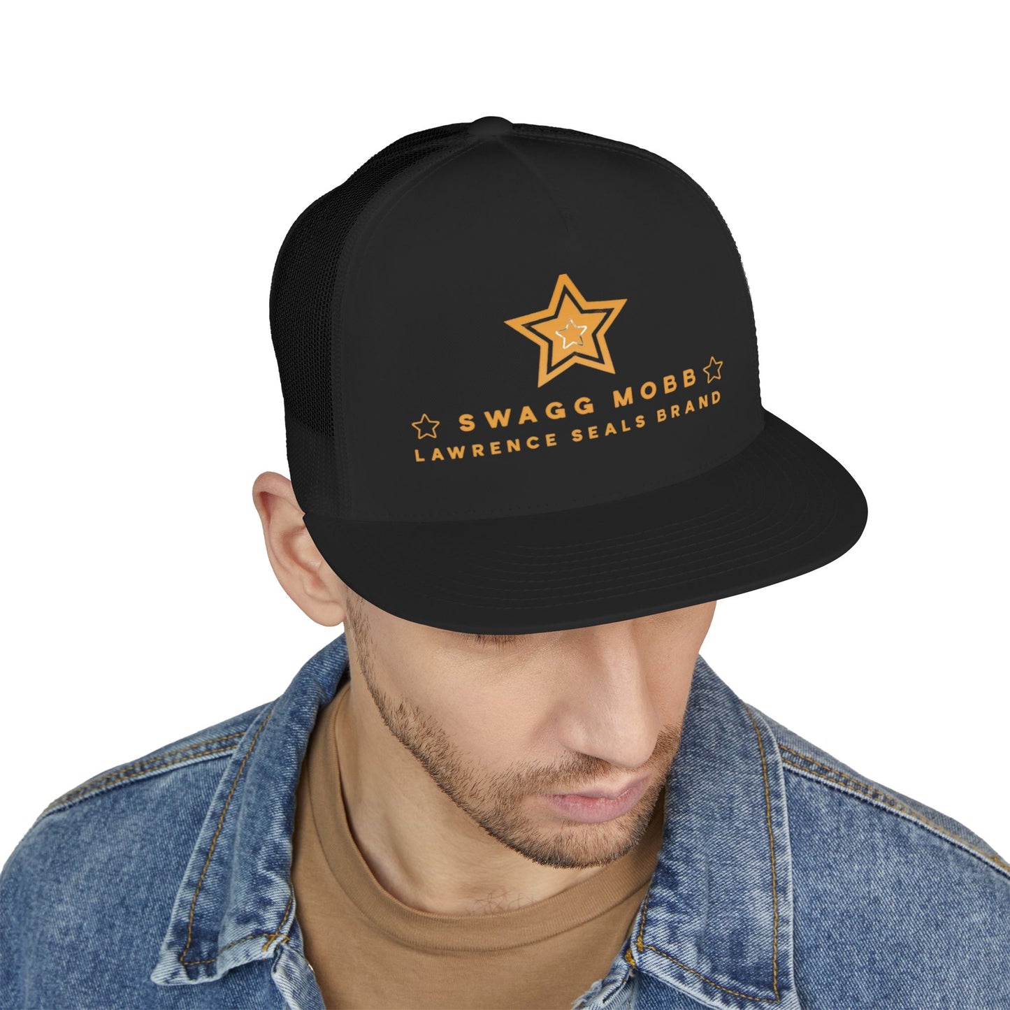 Swagg Mobb Trucker Cap – Lawrence Seals Brand Star Logo