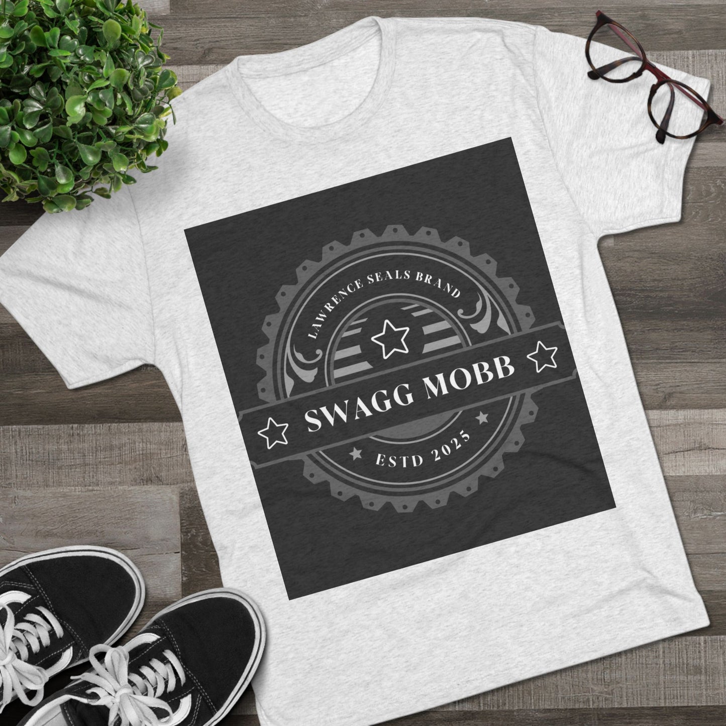 Swagg Mobb Logo Tee — Vintage Badge Graphic T-Shirt