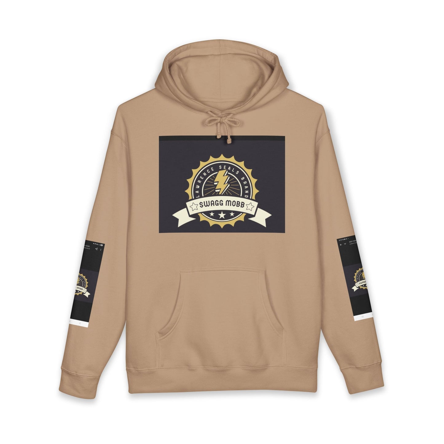 Swagg Mobz Lightning Logo Hoodie — Vintage Badge Graphic Hoodie