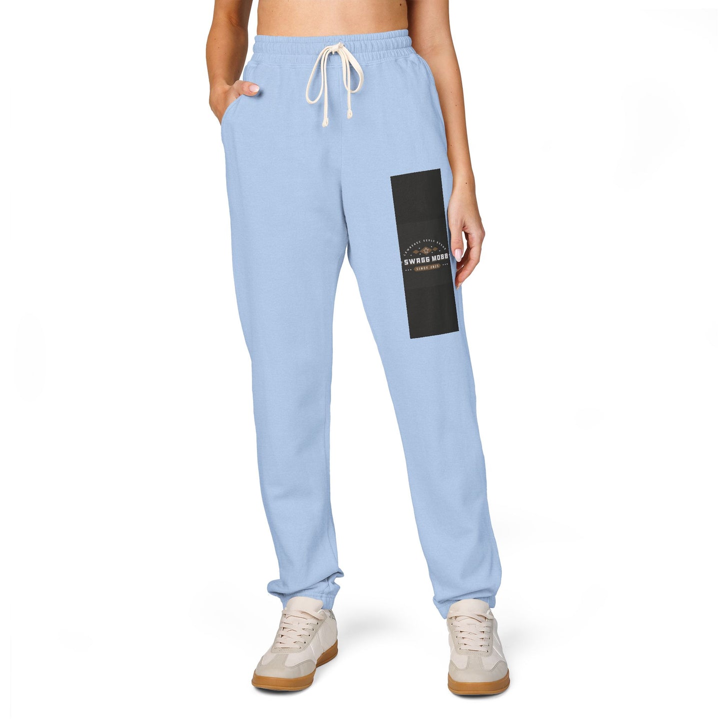 Fleece Sweatpants — Rustic Patch 'Coastal Riders' Graphic