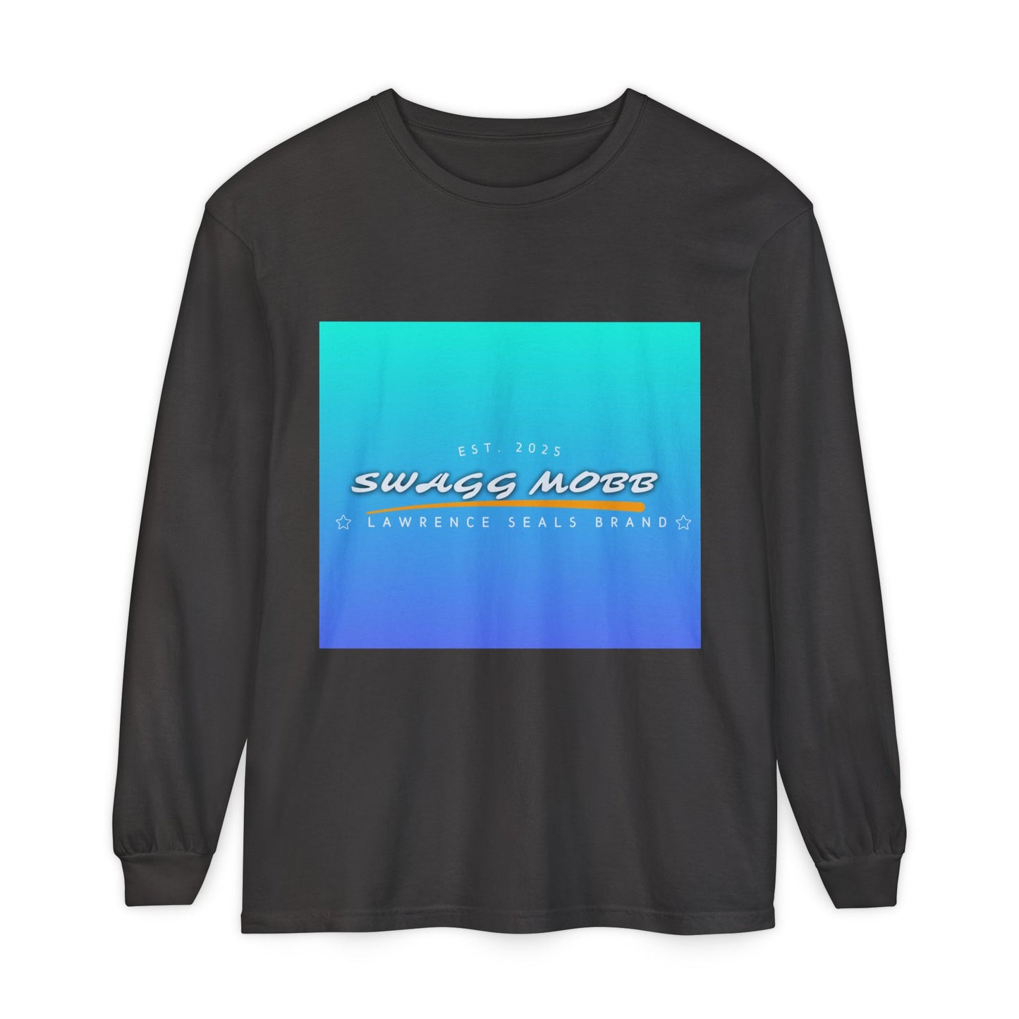 Trendy Long Sleeve T-Shirt with SWAGG MOBB Design, Casual Wear, Street Style, Gift for Friends, Urban Fashion