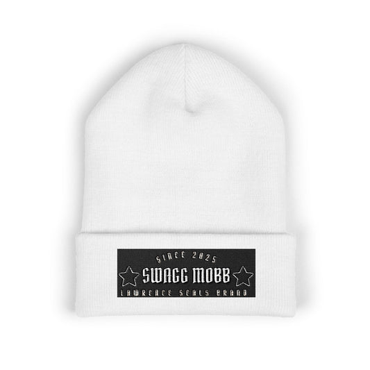 Classic Cuffed Beanie with Embroidered Design - Trendy Winter Hat, Gift for Him/Her, Cozy Accessories, Streetwear Style