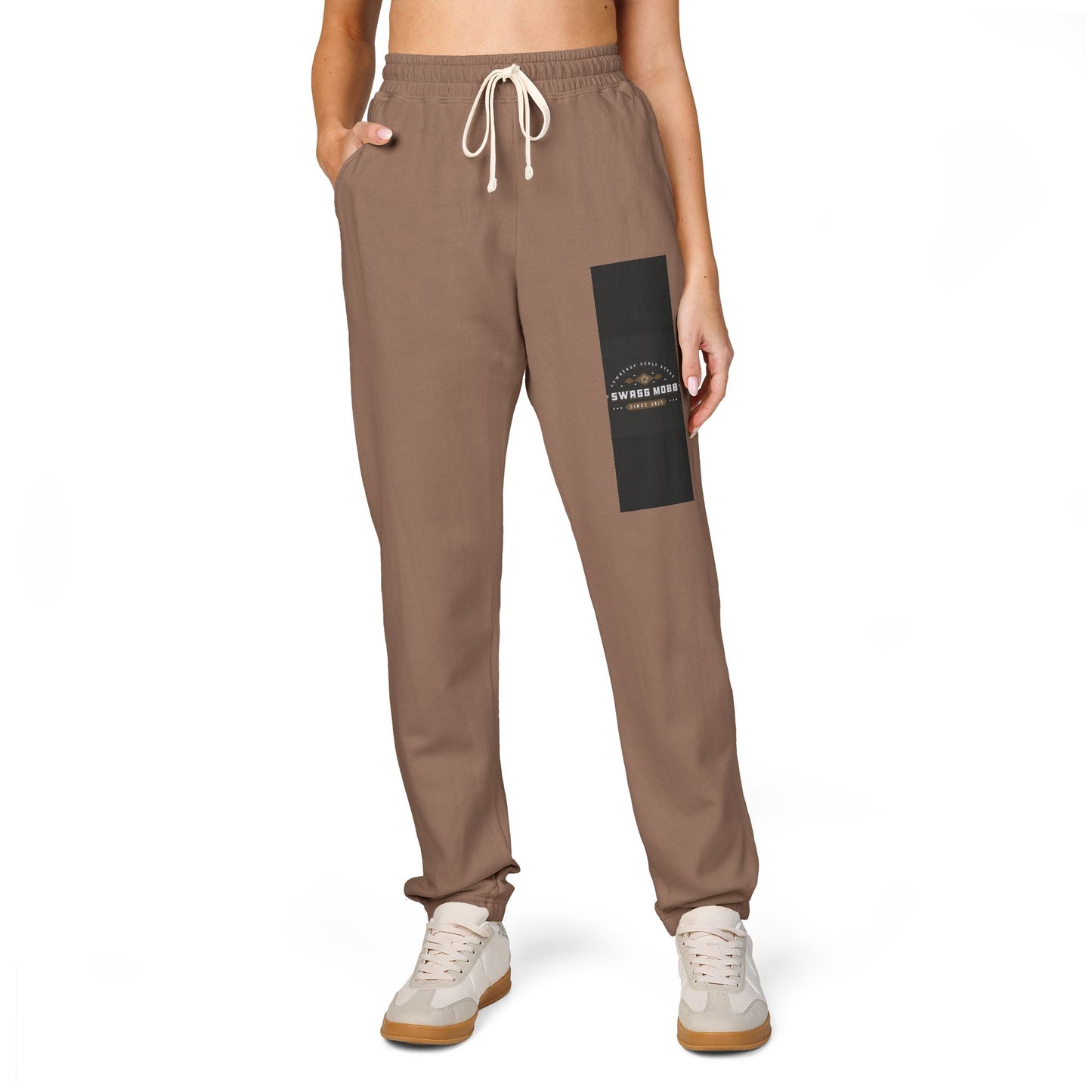 Fleece Sweatpants — Rustic Patch 'Coastal Riders' Graphic
