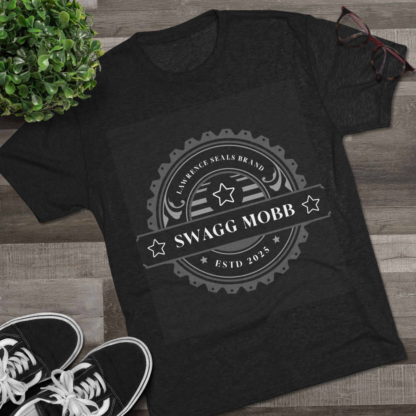Swagg Mobb Logo Tee — Vintage Badge Graphic T-Shirt