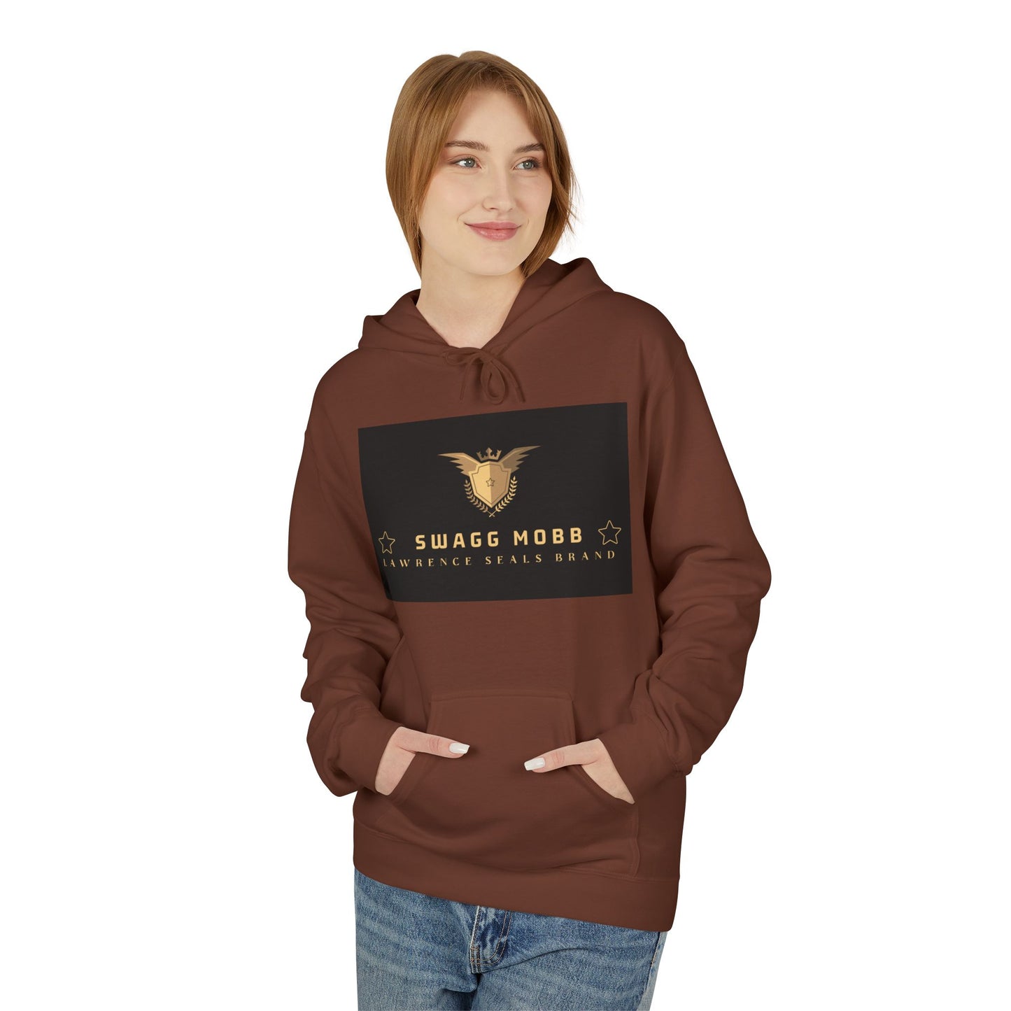 Hoodie - Swagg Mobb Gold Eagle Logo Pullover
