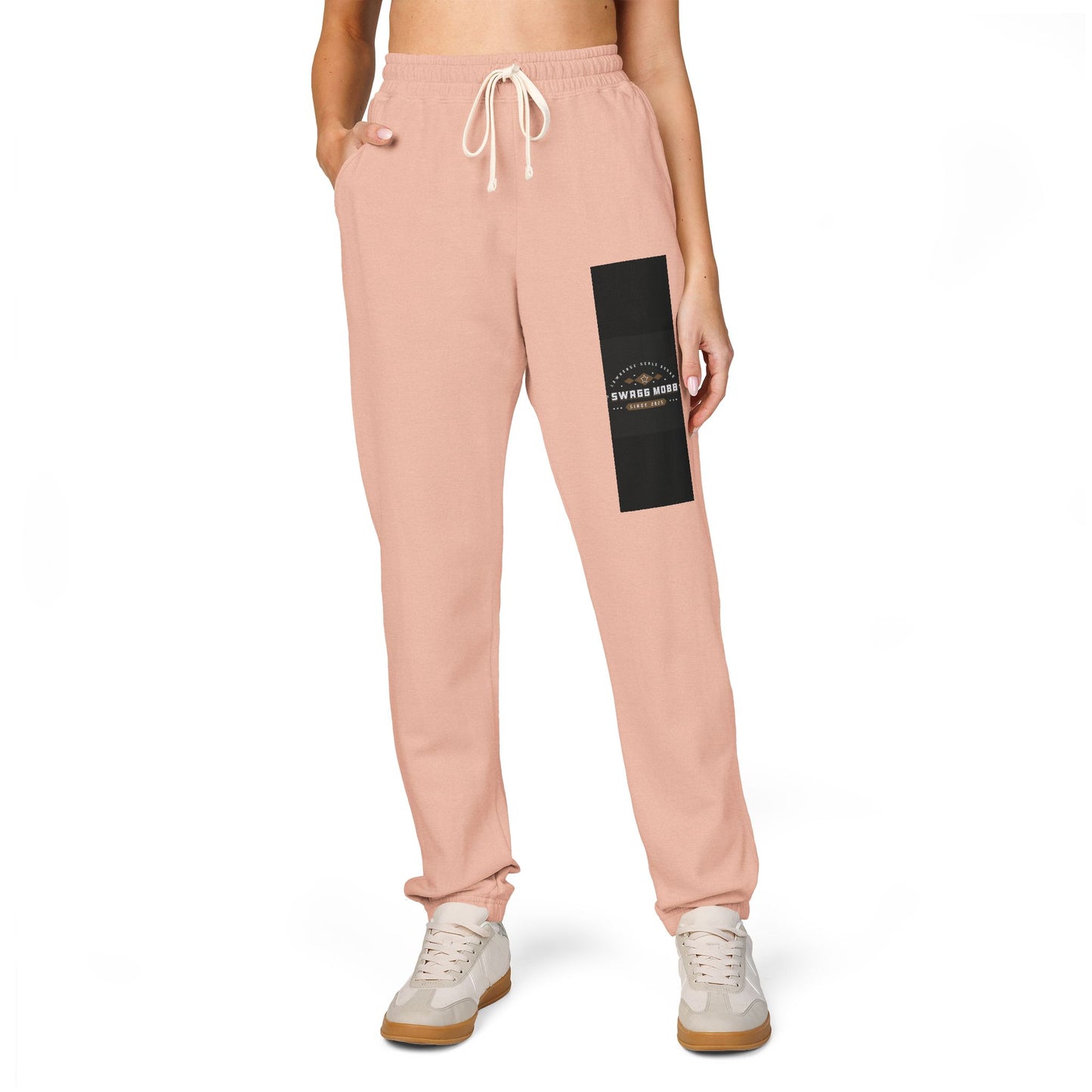 Fleece Sweatpants — Rustic Patch 'Coastal Riders' Graphic