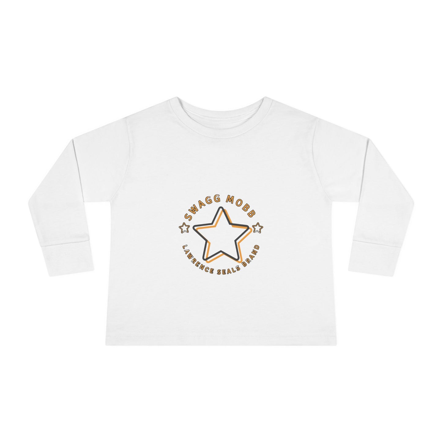 Star-Embellished Toddler Long Sleeve Tee, Cute Kids Apparel, Baby Shower Gift, Comfortable Everyday Wear, Playtime Fashion