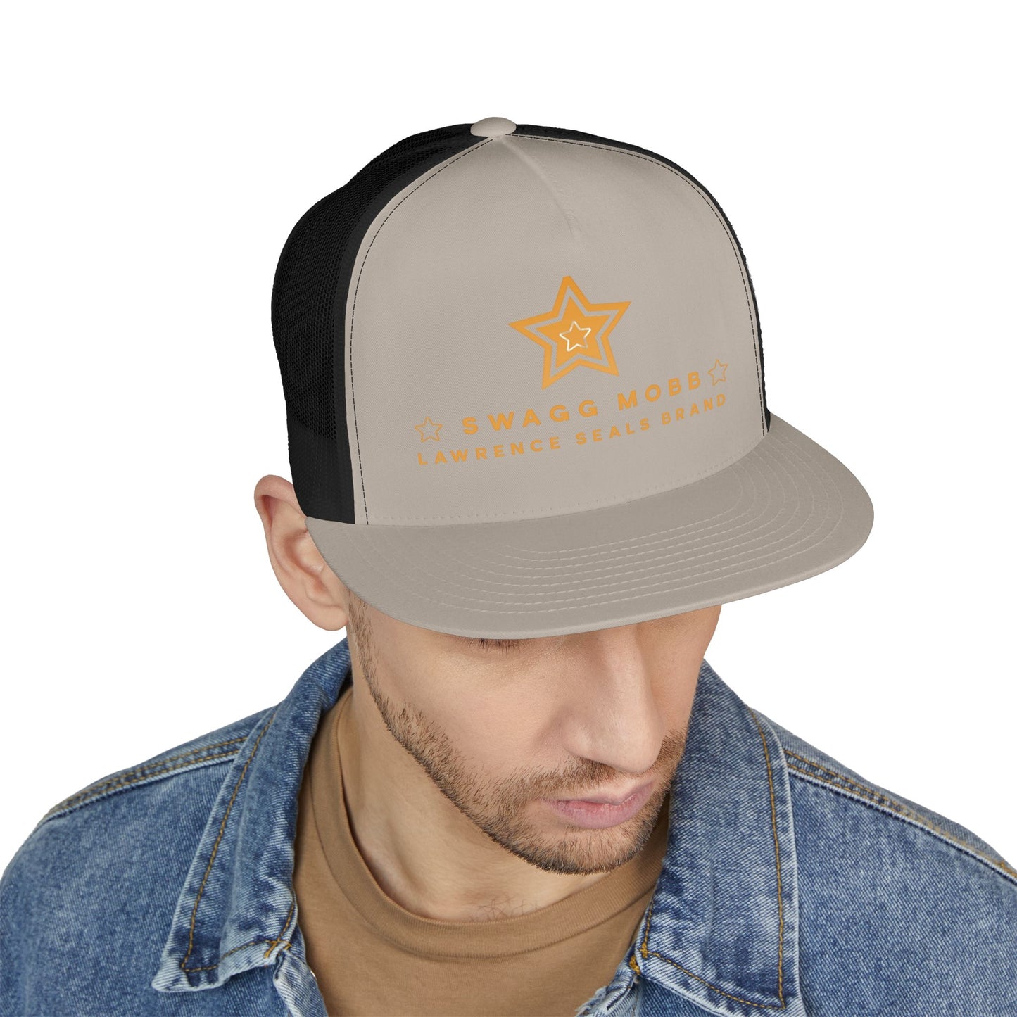 Swagg Mobb Trucker Cap – Lawrence Seals Brand Star Logo