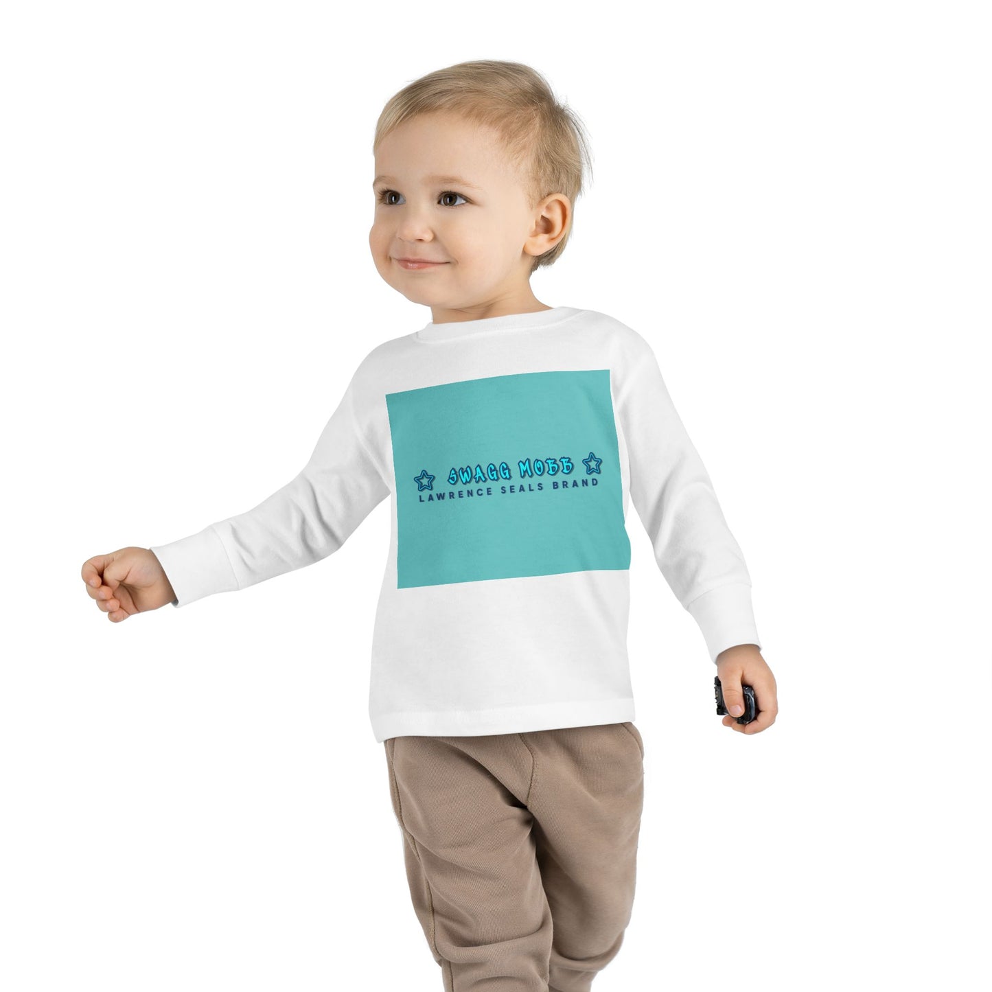 Toddler Long Sleeve Tee — "Squad Vibes" Stars Graphic Kids Shirt