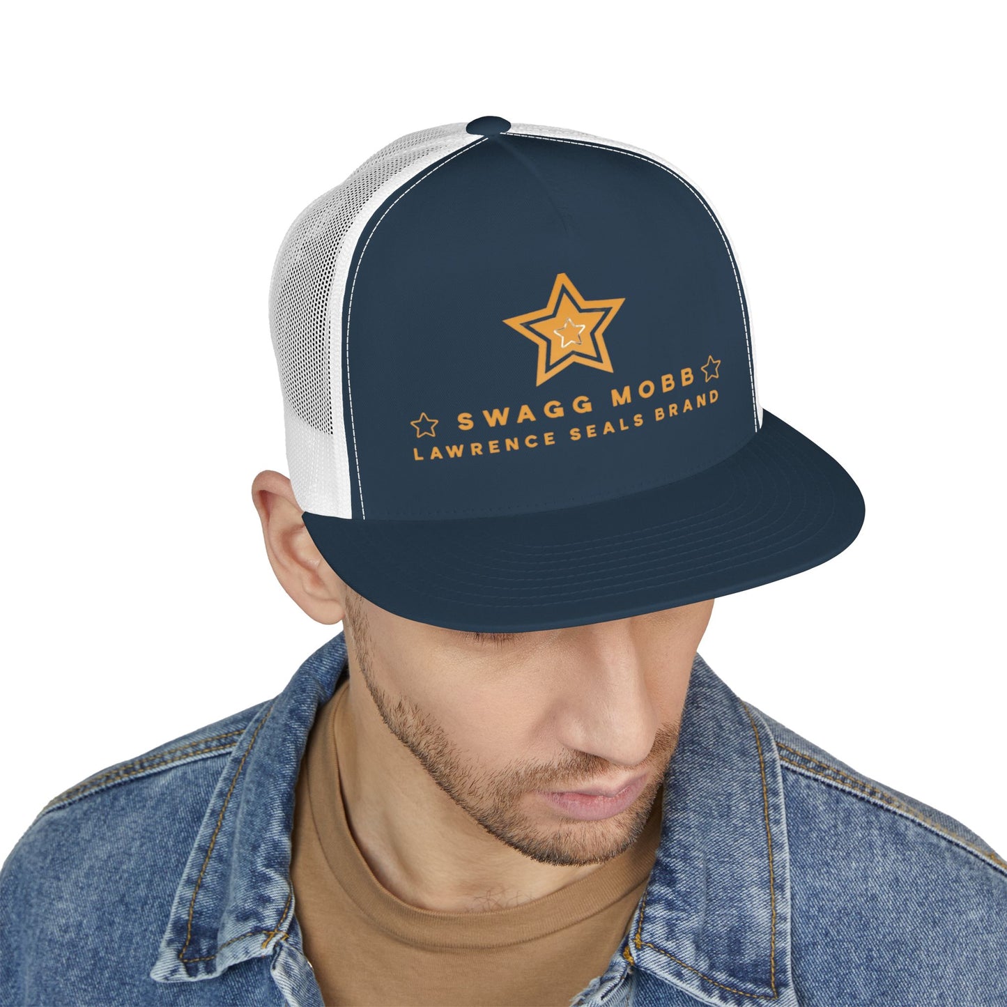 Swagg Mobb Trucker Cap – Lawrence Seals Brand Star Logo
