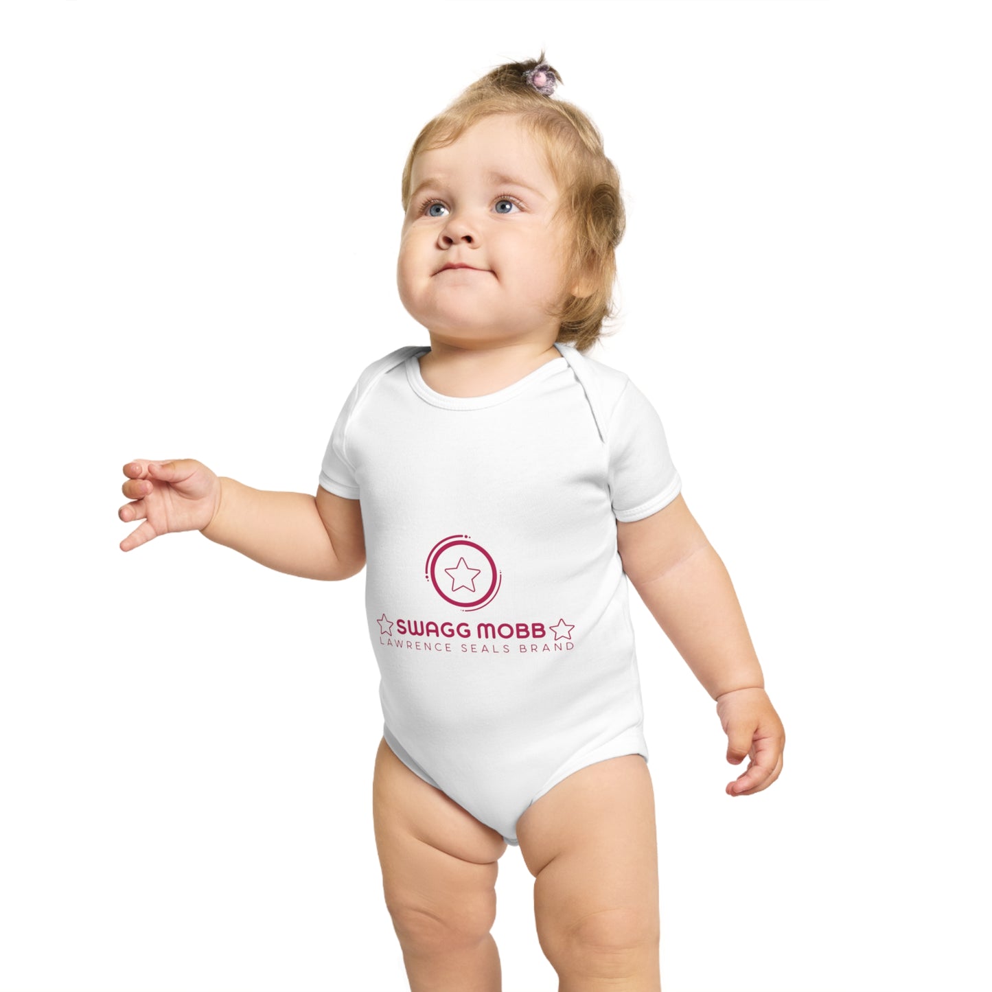 Baby Bodysuit - Pink "Swagg Mobb" Logo Infant Onesie