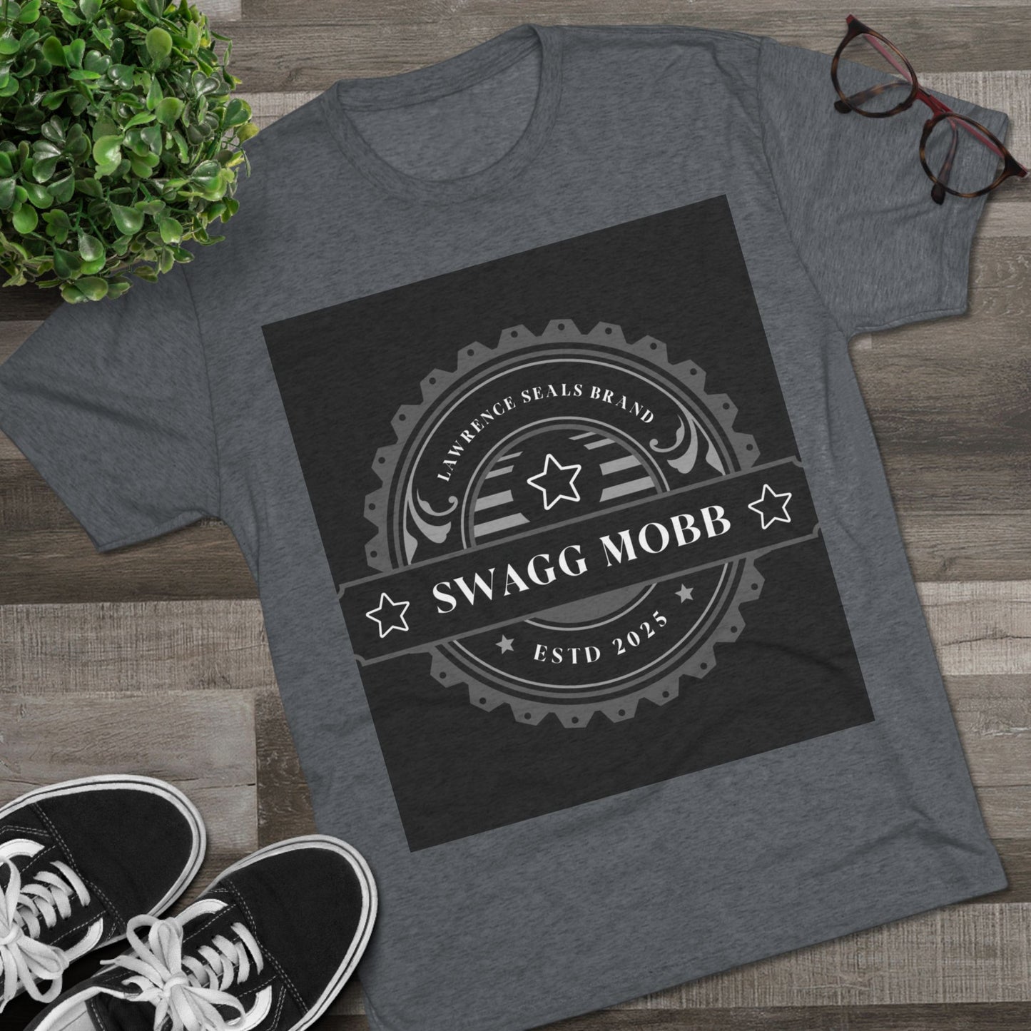 Swagg Mobb Logo Tee — Vintage Badge Graphic T-Shirt