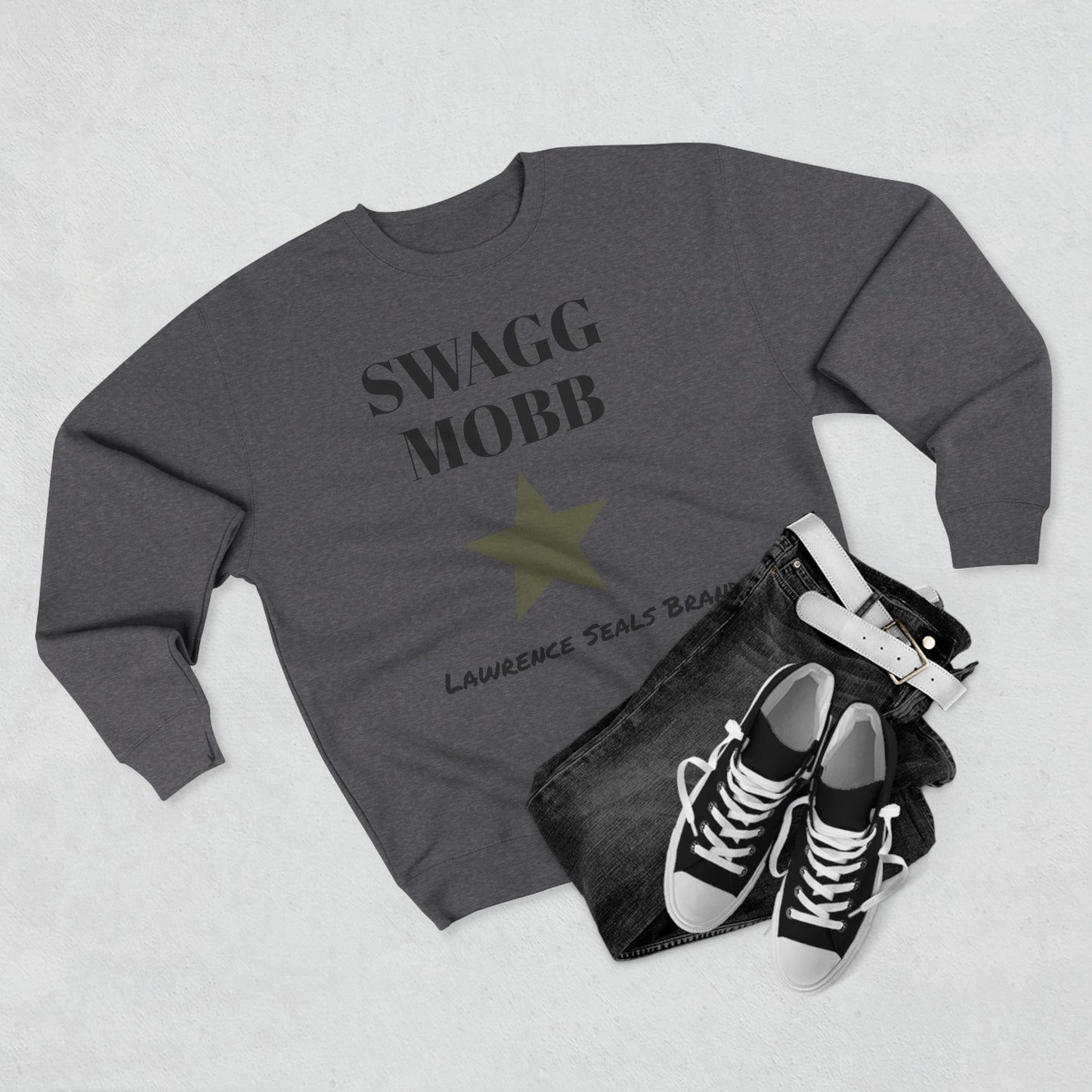 Trendy Unisex Crewneck Sweatshirt - SWAGG MOBB - Casual Style, Gift for Friends, Streetwear, Everyday Wear, Fashion Enthusiast