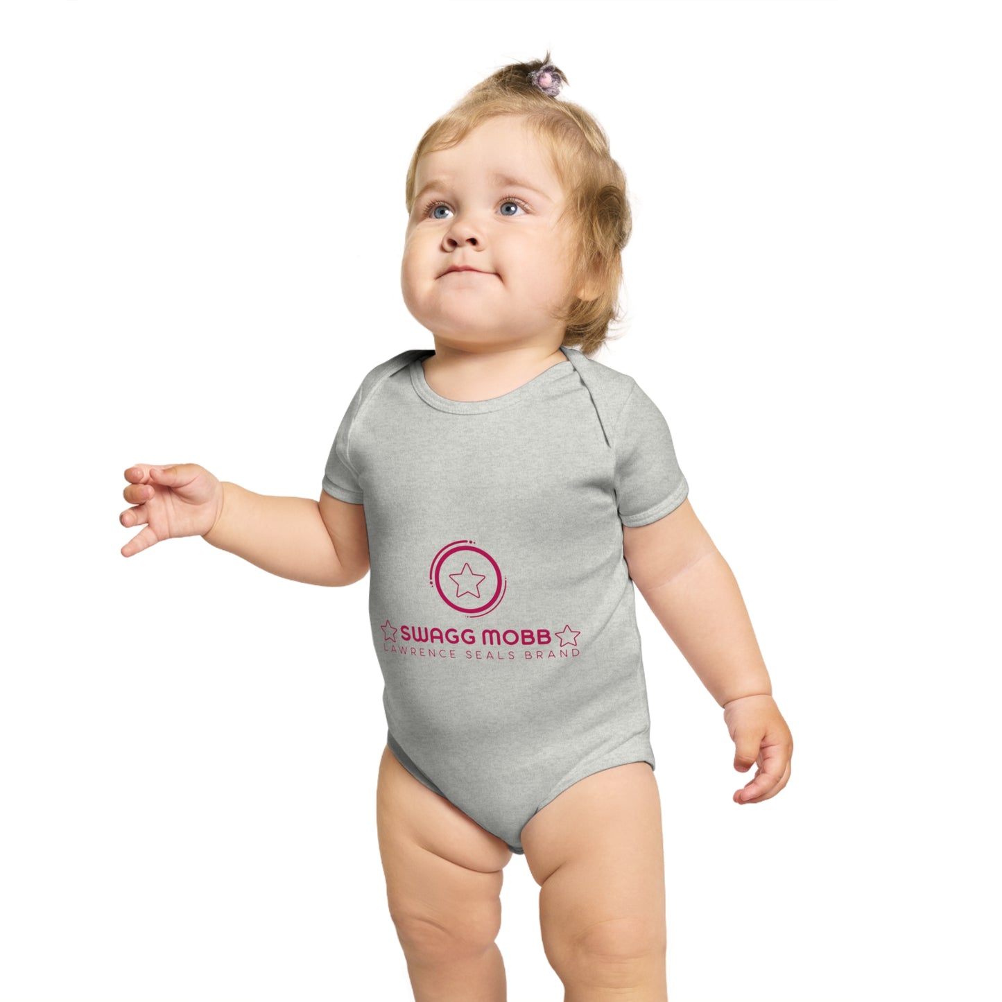 Baby Bodysuit - Pink "Swagg Mobb" Logo Infant Onesie
