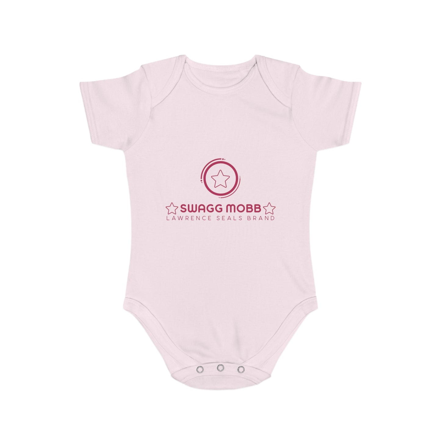 Baby Bodysuit - Pink "Swagg Mobb" Logo Infant Onesie
