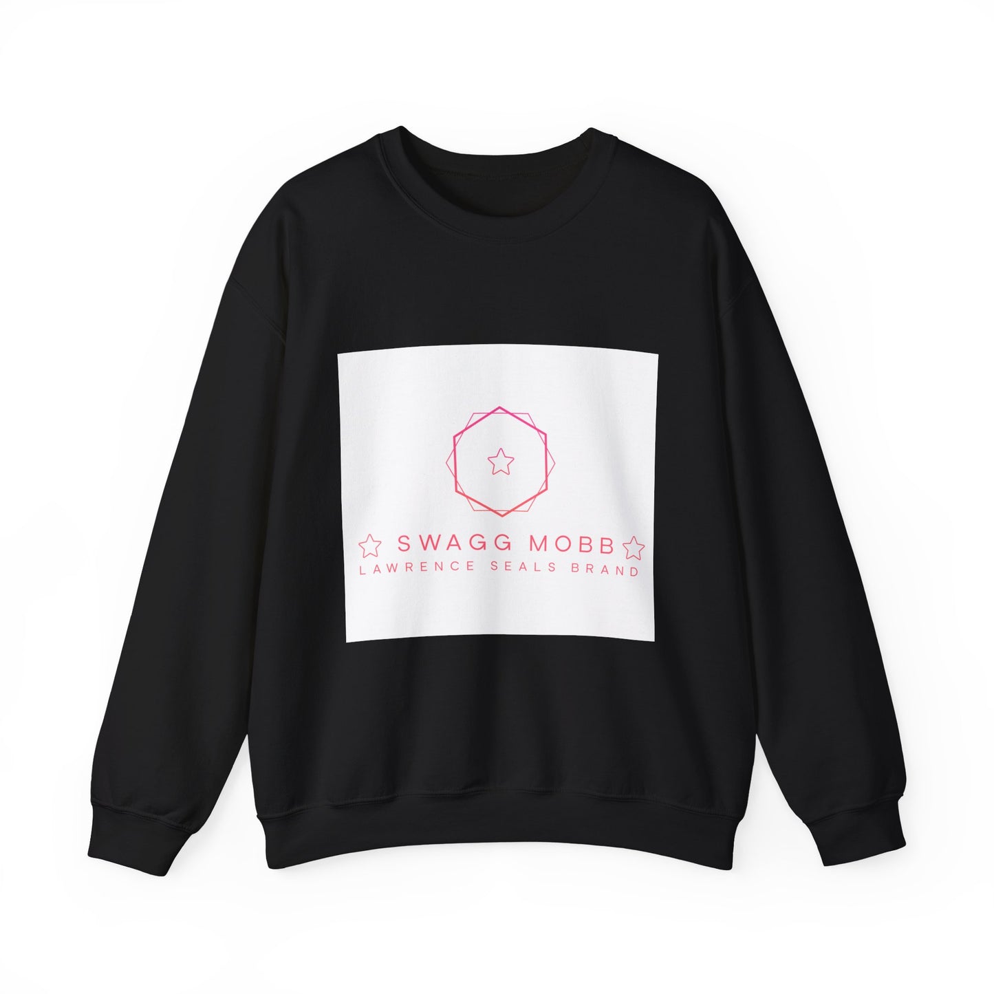 Crewneck Sweatshirt — Minimal Pink “Swagg Mobb” Logo