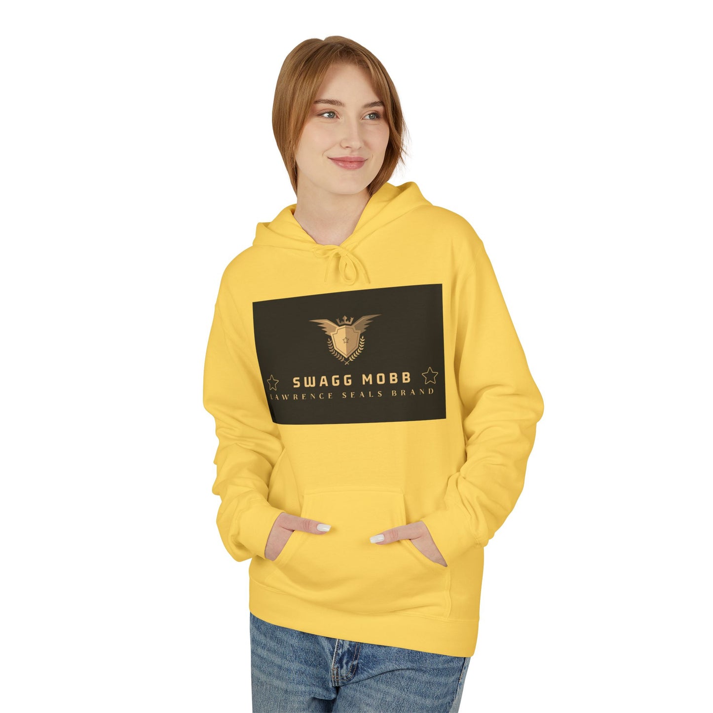 Hoodie - Swagg Mobb Gold Eagle Logo Pullover